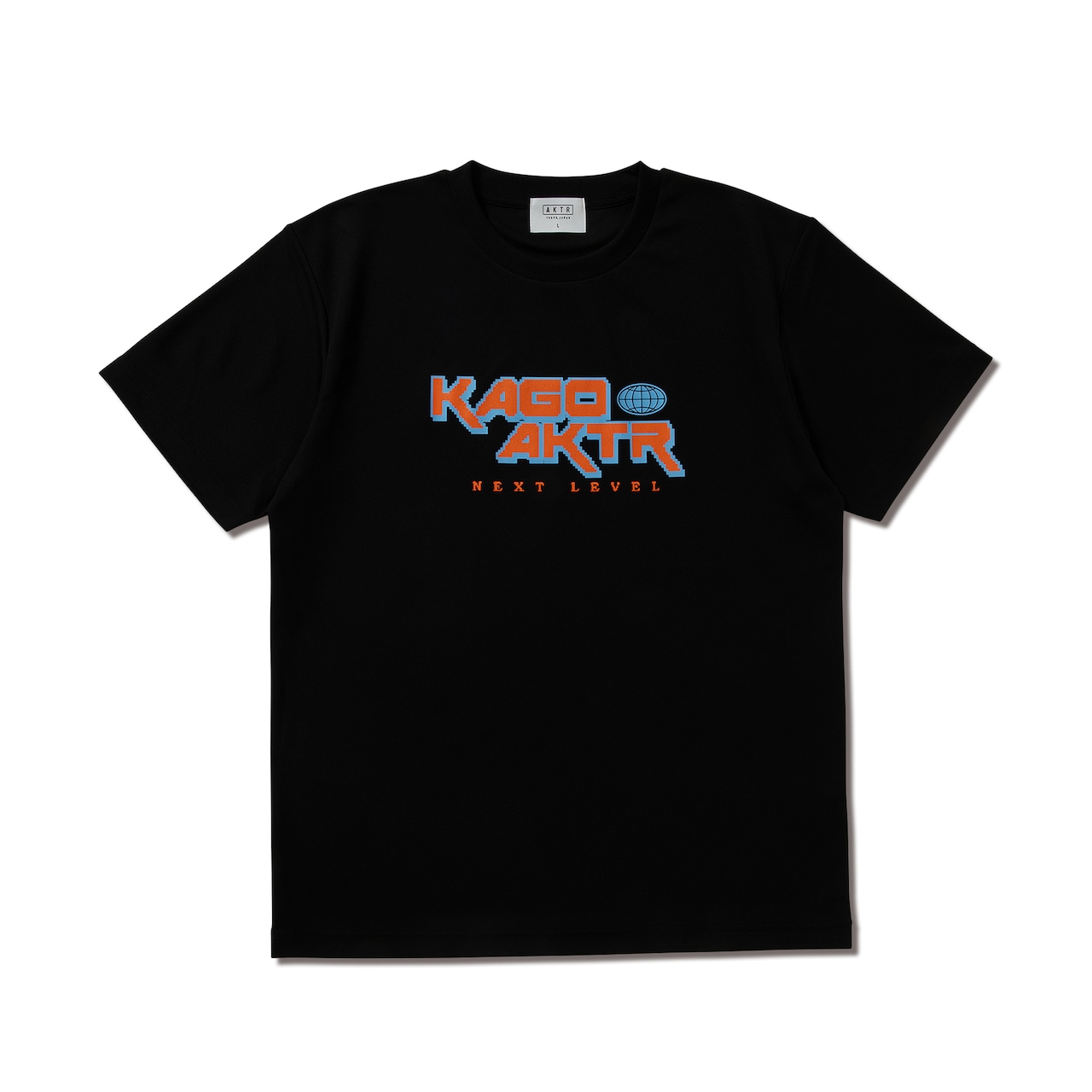 kago-aktr KAGO-AKTR GLOBAL LOGO SPORTS TEE BLACK