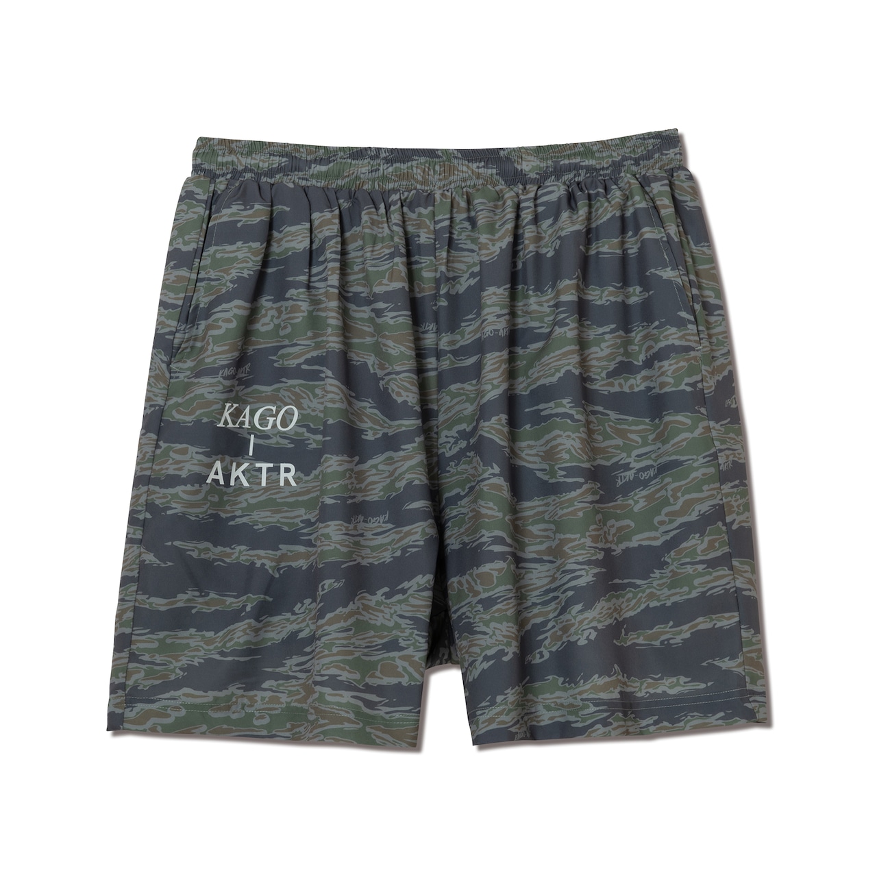 kago-aktr KAGO-AKTR TIGER CAMO SHORT WIDE PATNS CHARCOAL GRAY