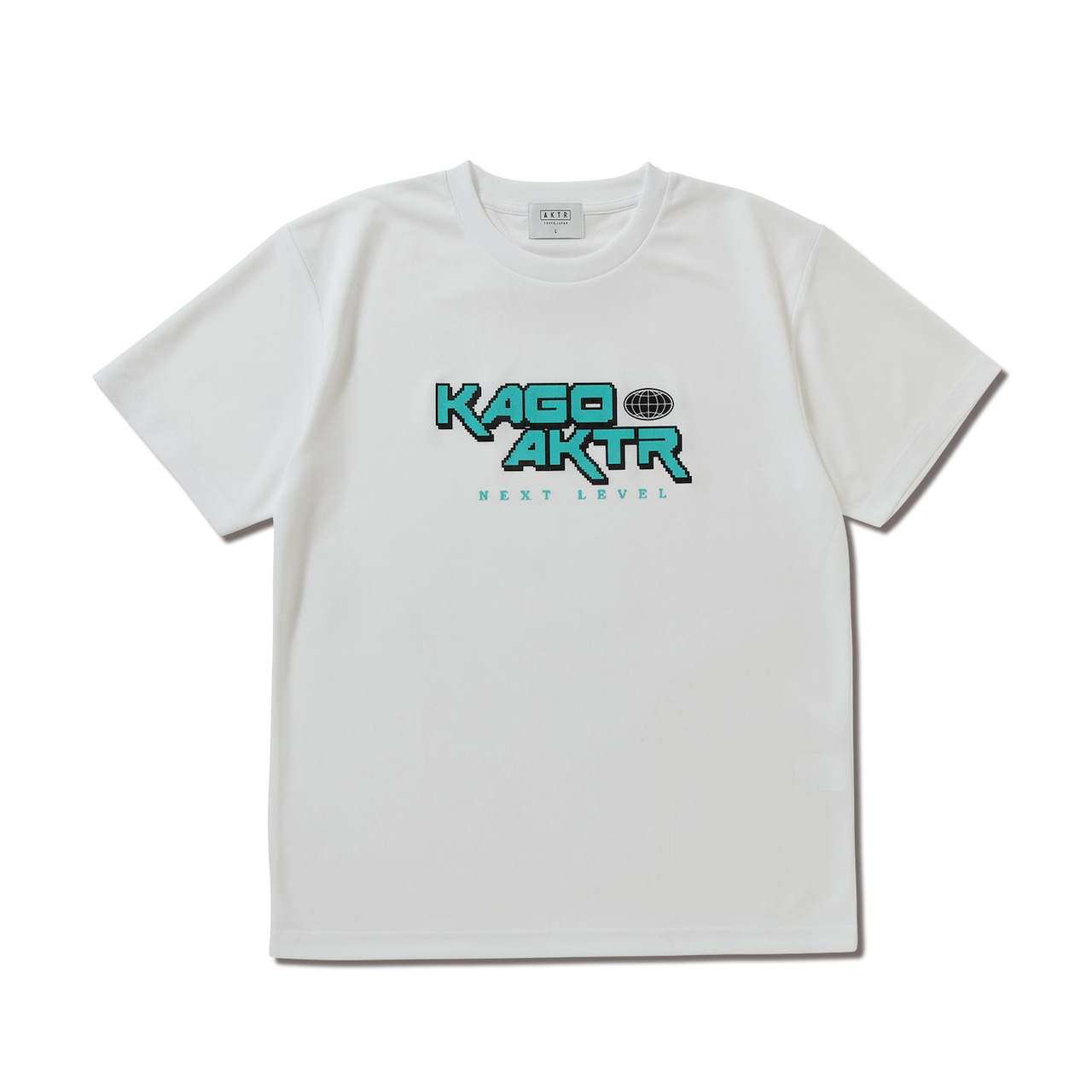 kago-aktr KAGO-AKTR GLOBAL LOGO SPORTS TEE WHITE