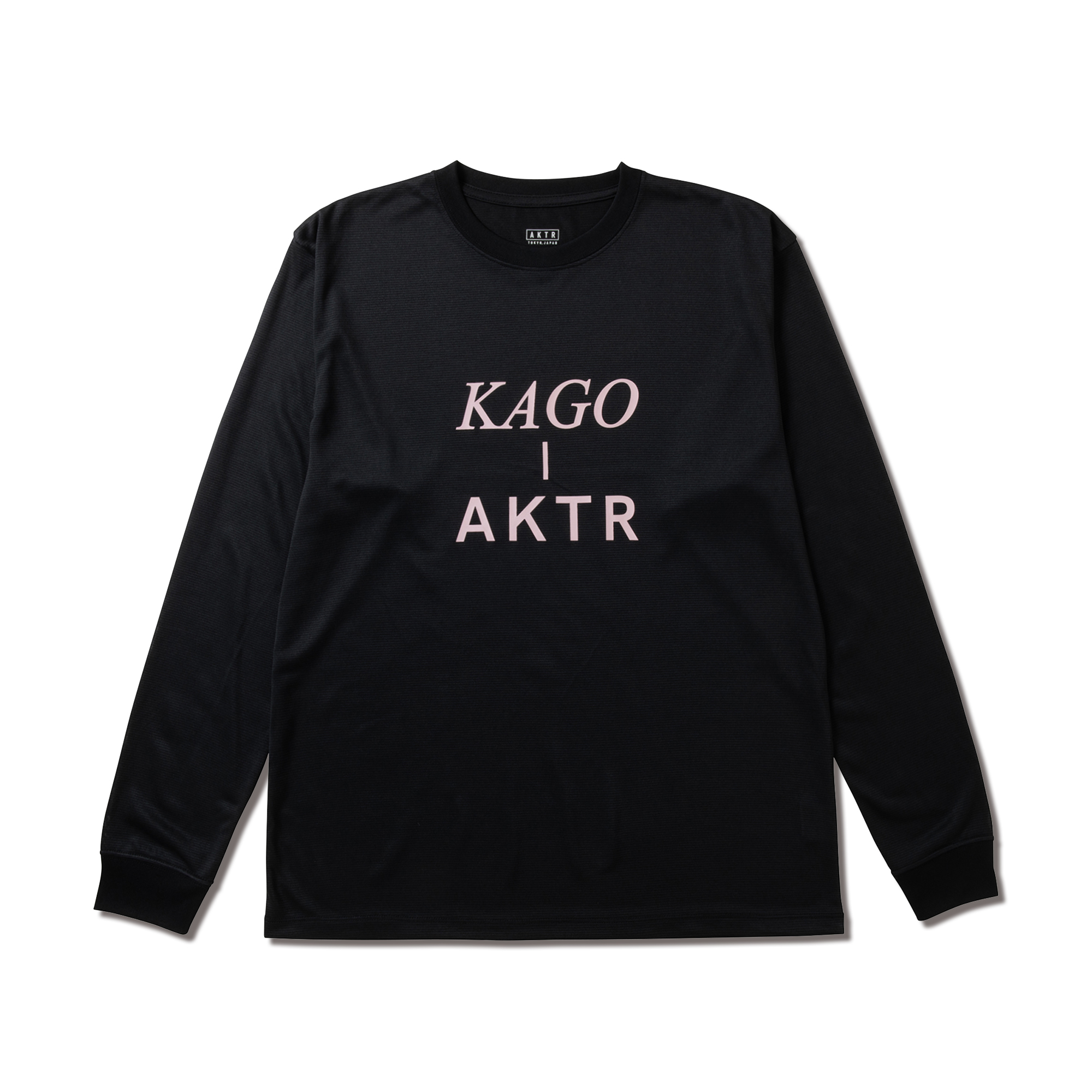 kago-aktr KAGO-AKTR LOGO LS SPORTS TEE BLACK